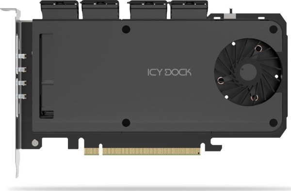 Icy Dock Adapter 4 x M.2 NVMe SSD Mobile Rack Adapter Card f