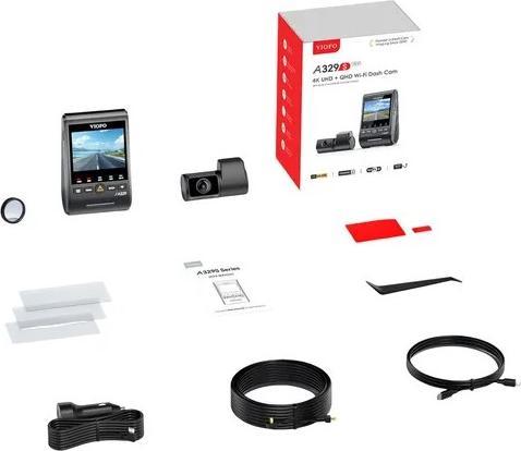 Produktbild Viofo A329 2CH 4K 60FPS + 2K WiFi, GPS (Bluetooth, Eingebautes Display, GPS-Empfänger, 4K)