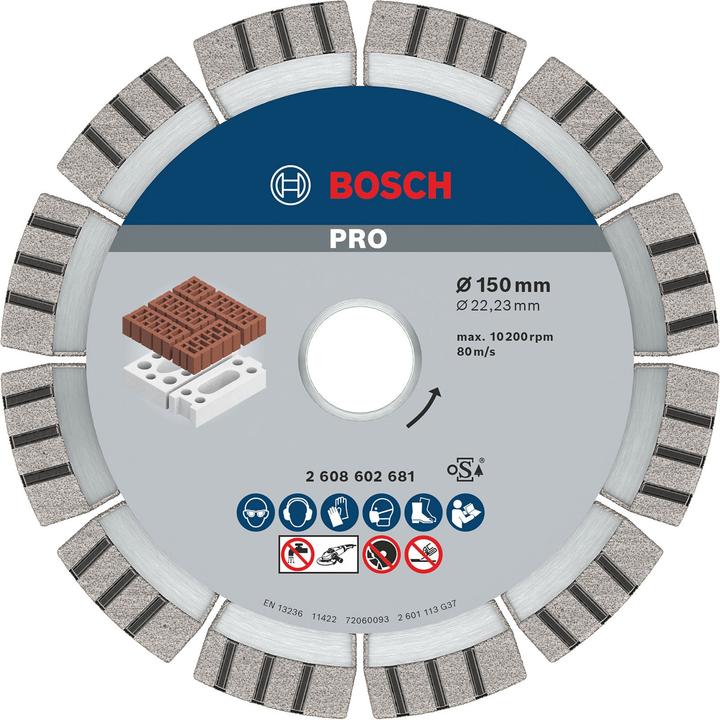 Produktbild Bosch Professional Zubehör PRO Abrasive Diamanttrennscheibe, 150 x 22,23 mm