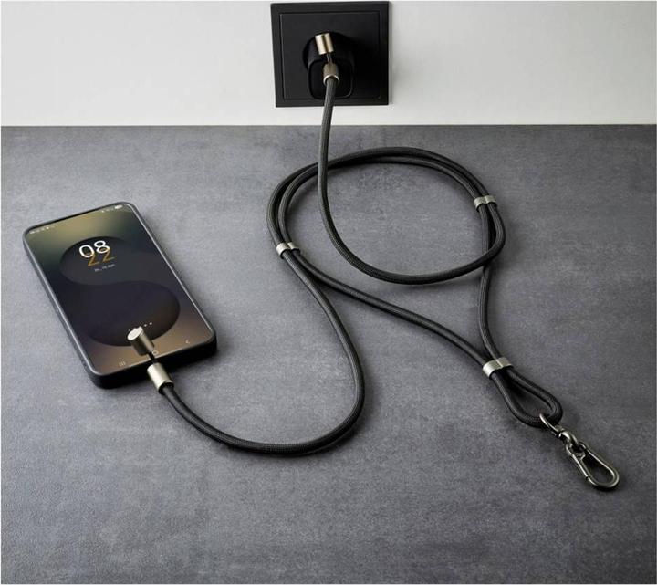 Produktbild Intenso Handykette als Lade- + Datenkabel USB-C bis 1,65m schwarz (1.65 m, USB 2.0, 60 W)