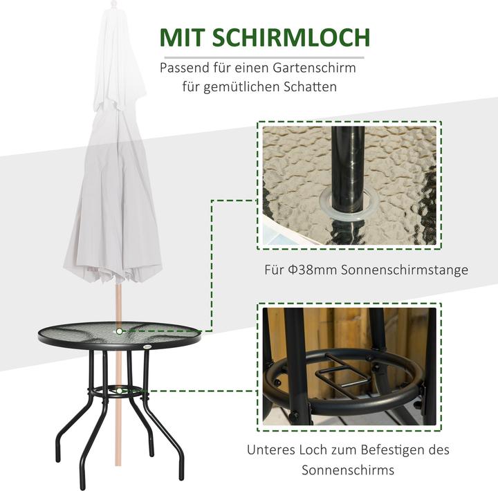 Produktbild Outsunny Gartentisch (80 x 72 cm)