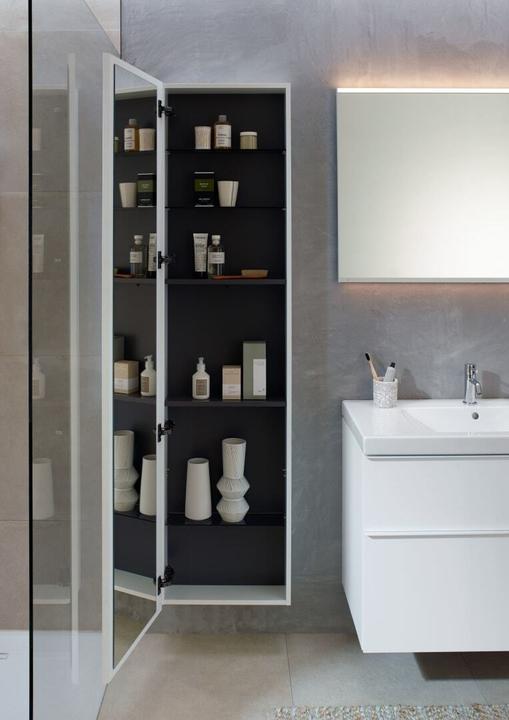 Actual product image Geberit iCon tall cabinet with one door, 45x180x15 cm, 502317 (45 x 15 x 180 cm)