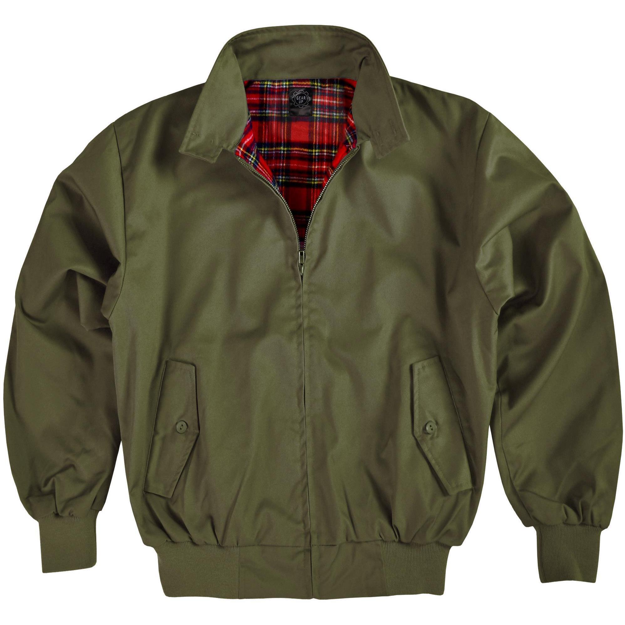 Gear Up, Herren, Jacke, Herren Harrington Jacke - 2306 (4XL), Grün, 4XL