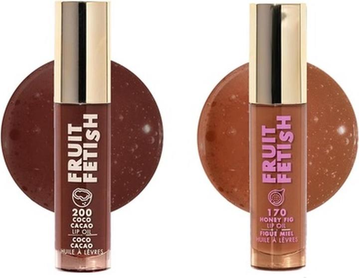 Milani Fruit Fetish Lip Oil Bundle Coco Cacao & Honey Fig Hydrating Lip Gloss