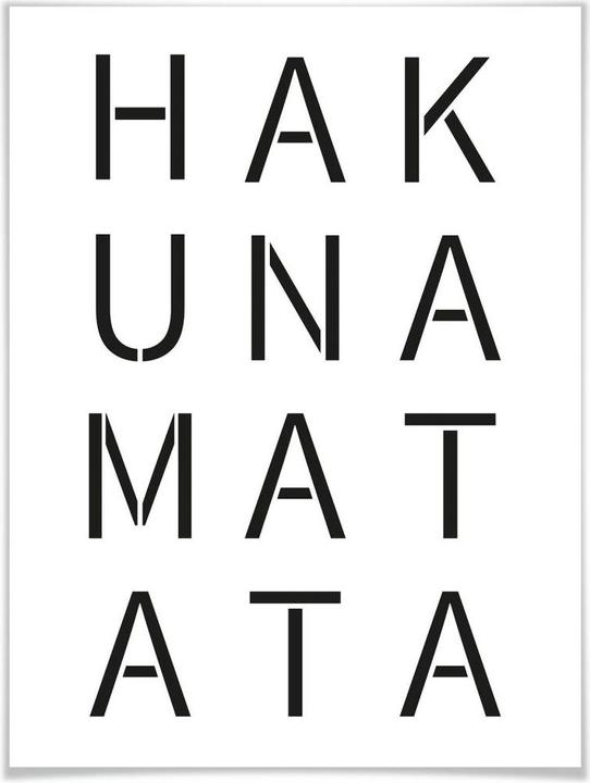 Image du produit Trenddeko Tableau Hakuna Matata (120 x 150 cm)