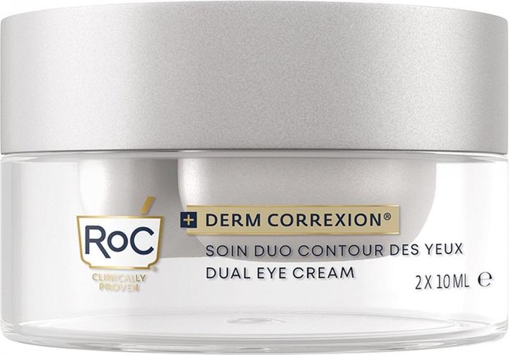 Actual product image Roc Derm Correxion Dual Eye Cream 2-in-1 Eye Duo for Visible Eye Lift Dark Circle & Puffiness Reduct (Eye Care Cream, 20 ml, Day + Night)