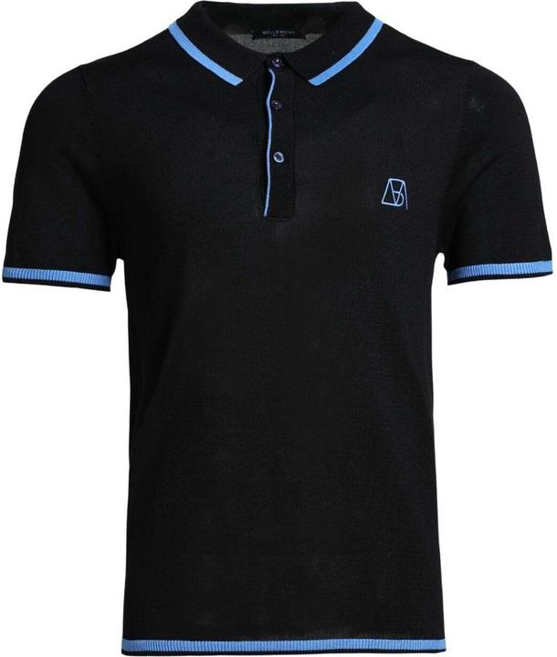Bellemere T-Shirt Tencel Polo Shirt with Stripe Detail (M)