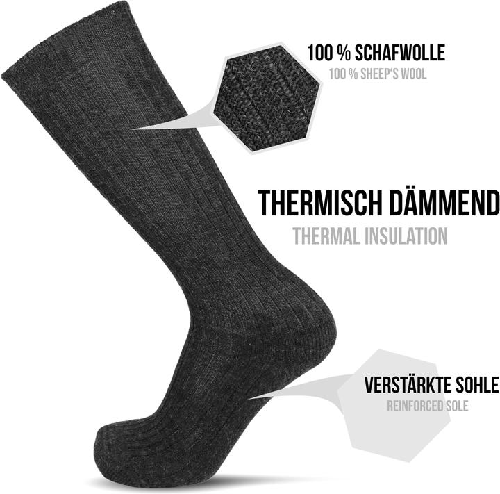 Actual product image Normani 3 pairs of sheep's wool knee socks (pack of 3, 47 - 50)