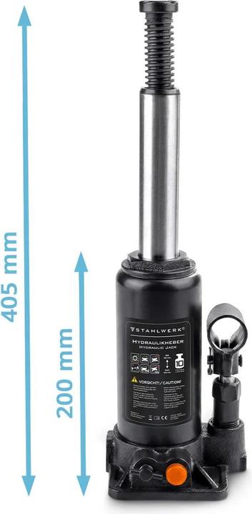 Produktbild Stahlwerk Hydraulikheber 10 Tonnen Hubkraft 200-405 mm Stempelwagenheber Autoheber Wagenheber