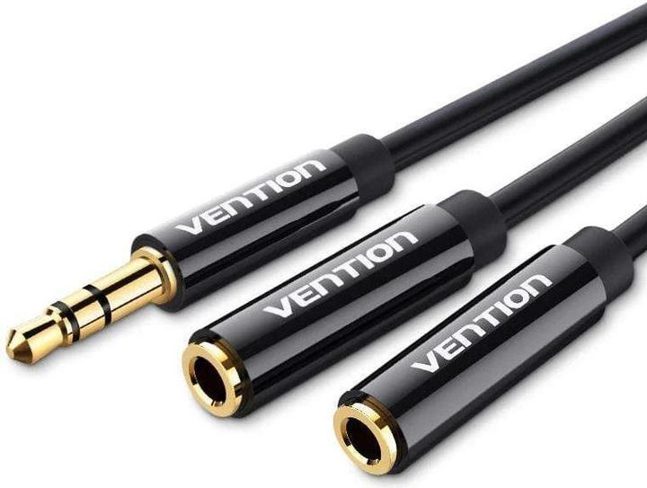 Produktbild Vention Stereo Splitter 3.5mm Male to 2x 3.5mm Female 0.3m BBSBY Black (0.30 m)