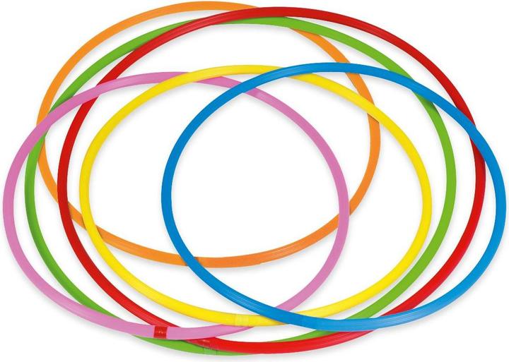 Betzold Hula Hoop Rainbow Set, 6 pezzi (80 cm, 170 g)