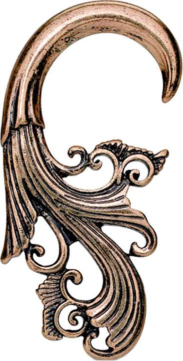 Actual product image Star Piercing Ear weight hook bronze antique (Brass)