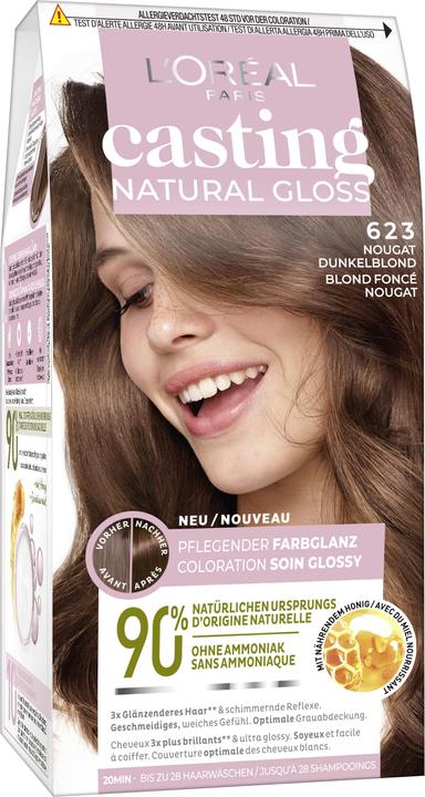 Image du produit L'Oréal Paris Coloration Naturelle Gloss 623 Blonde Miel 395 (623 Nougat blond foncé)