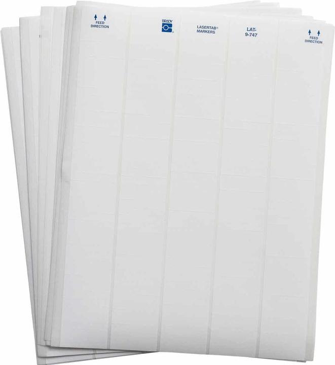 Immagine prodotto Brady LAT-9-747-10, poliestere, opaco, bianco, 38,10 x 6,35 mm, adesivo permanente, lettera USA, 5