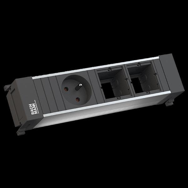 Produktbild Bachmann POWER FRAME - Steckdosenleiste - Wechselstrom 230 V (3 x, CEE 7/5, CEE 7/3, 0.20 m)