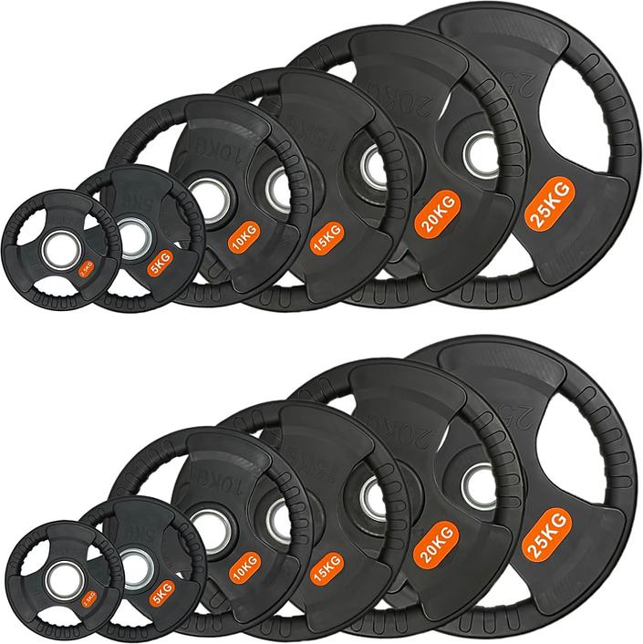 Immagine prodotto FlexAthletix Set di piastre di peso da 50 mm (2 x 5 kg, 2 x 15 kg, 2 x 25 kg, 2 x 10 kg, 2 x 2,5 kg, 2 x 20 kg)