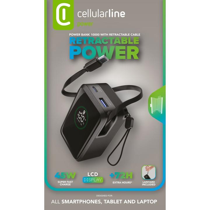 Produktbild Cellularline Power Bank Roller 10000 (10000 mAh, 45 W)