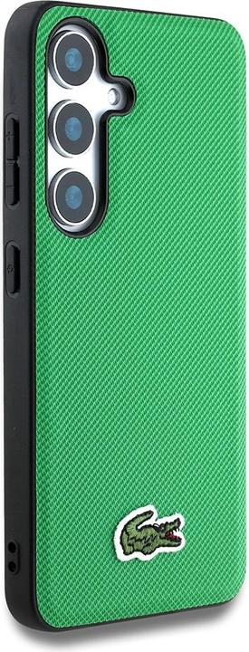 Actual product image Lacoste Case Iconic Petit Pique Woven Logo MagSafe to Samsung Galaxy S25 green (Samsung Galaxy S25)