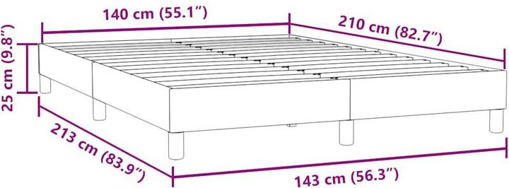 Image du produit vidaXL Bettgestell (140 x 210 cm)