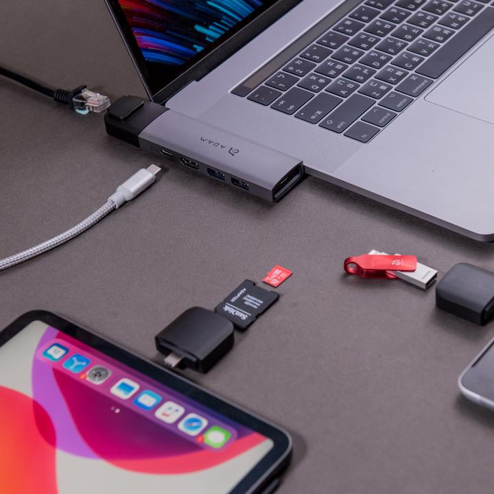 Produktbild Adam Elements CASA HUB 10E | Grau | 10 Port USB-C/Thunderbolt Hub (USB-C, 10 Ports)