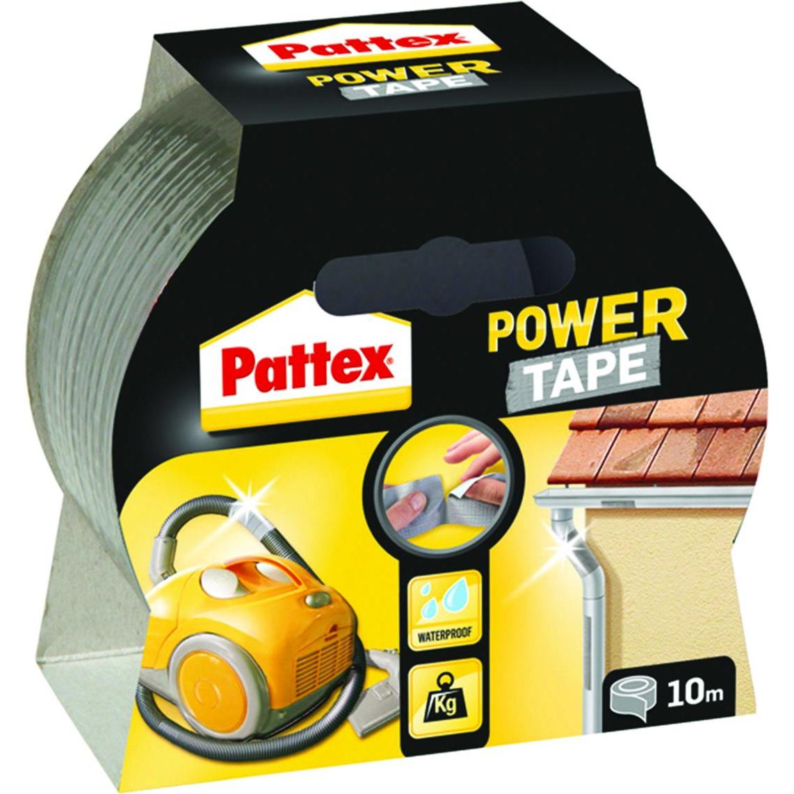 Pattex, Klebeband, Henkel Power Tape Reparaturband – sidabrinė, 48 mm x 10 m (1677379) (50 mm)