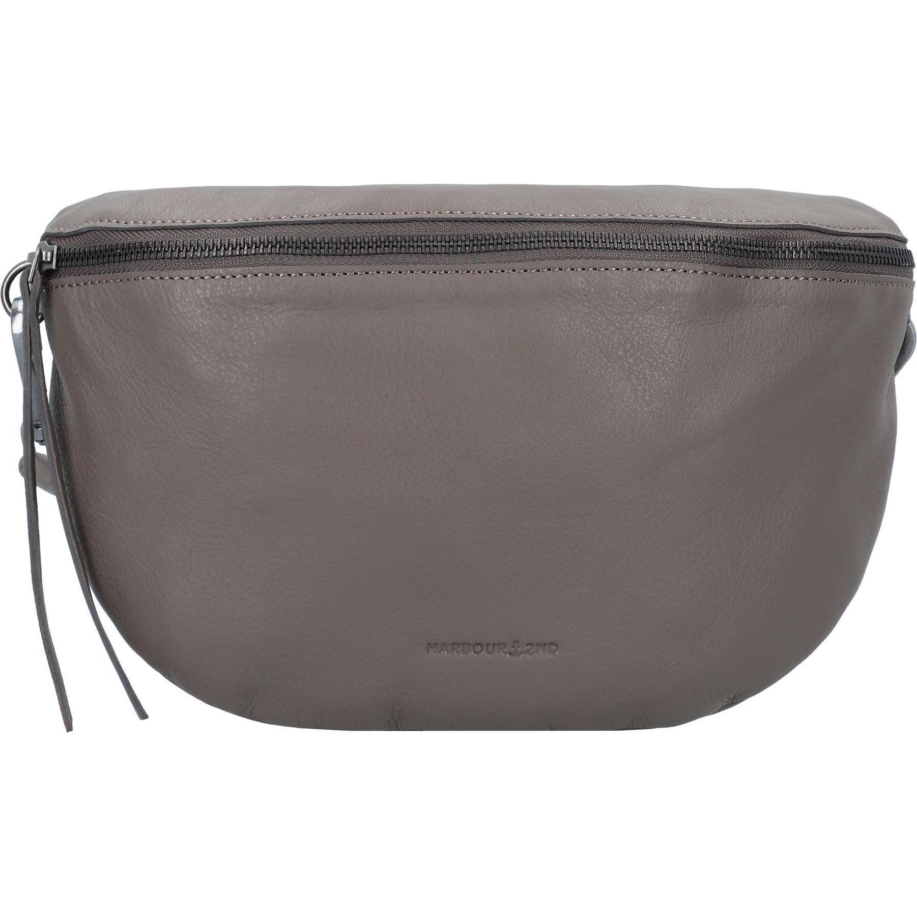 Harbour 2nd, Handtasche, Just Pure Umhängetasche Leder 28 cm, Grau