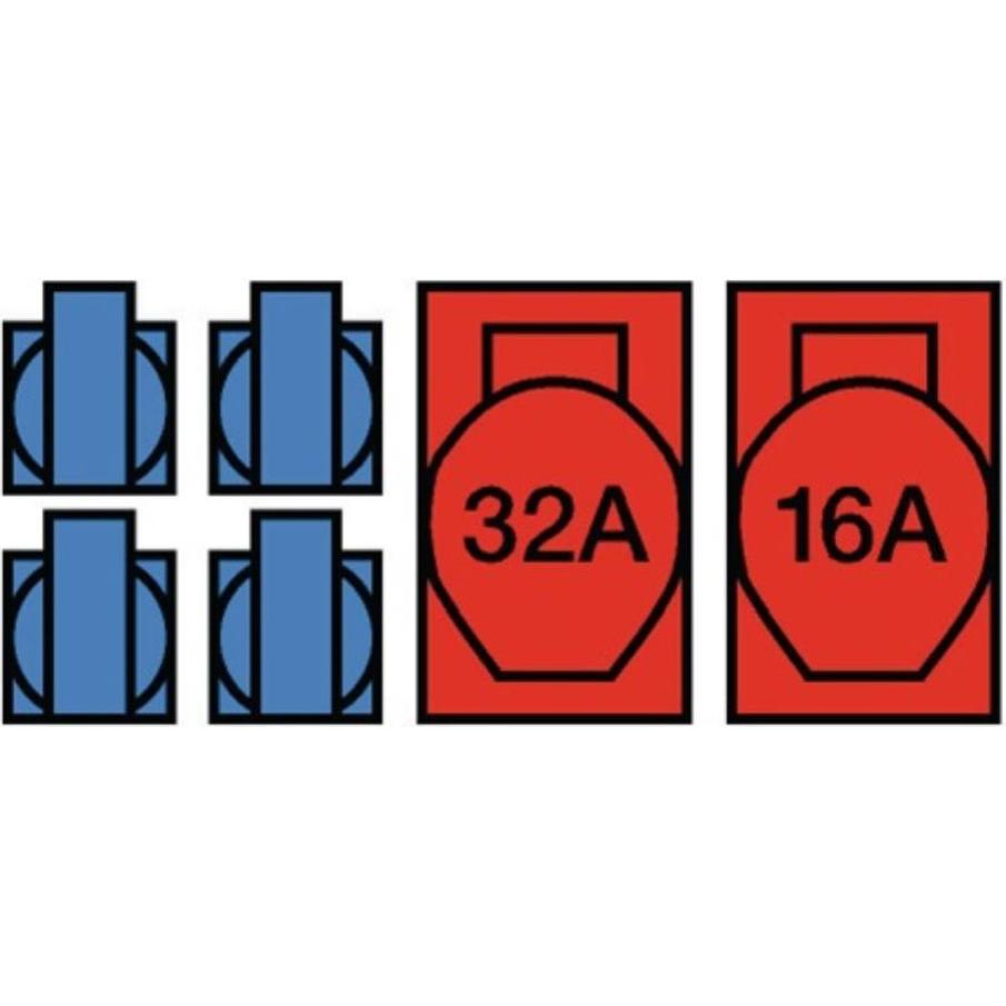 Thumbnail - HP Autozubehör, Baustromverteiler, Kunststoffwandverteiler Verschraubung M32 1xCEE 32 A,1xCEE 16 A, 4x230V (1 x, CEE 16/...