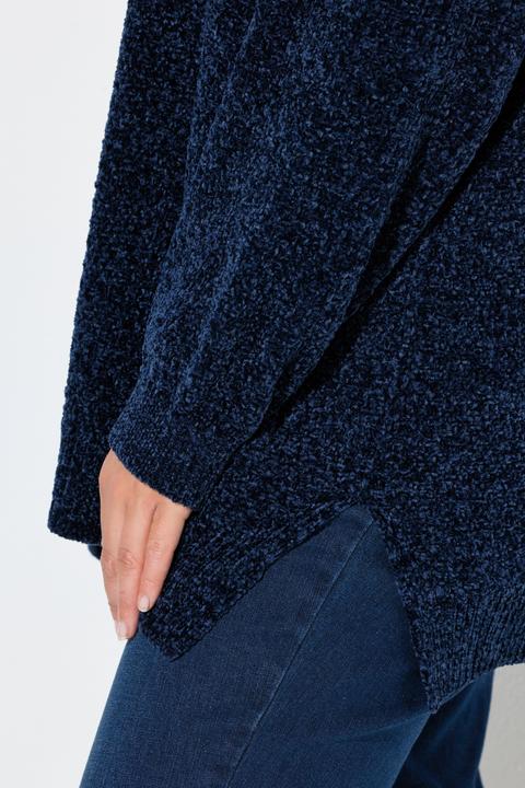 Actual product image Ulla Popken Soft Textured Chenille Oversized Fit Sweater (60)