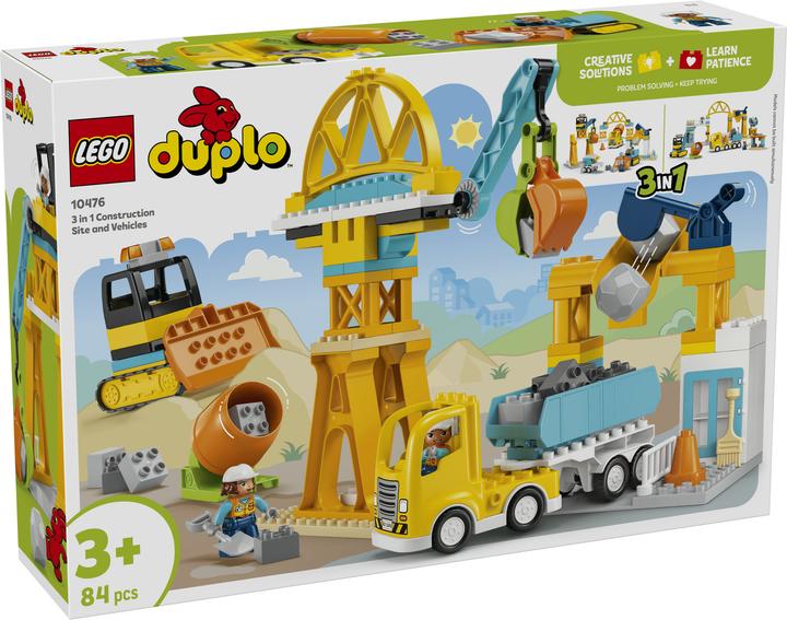 LEGO Baustelle mit Baufahrzeugen – 3-in-1-Set (10476)