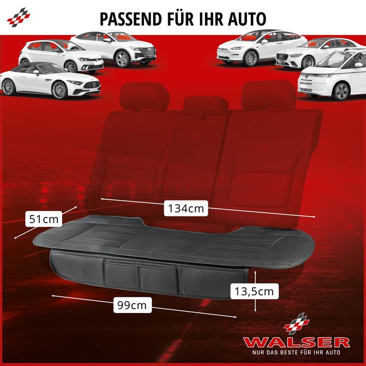 Actual product image Walser Car seat cushion Fernando, car seat cushion rear seat bench, seat protector black