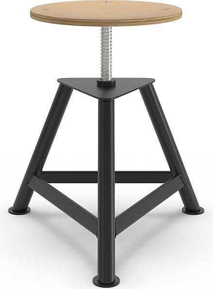 Actual product image kaiserkraft Workshop stool, beech plywood seat