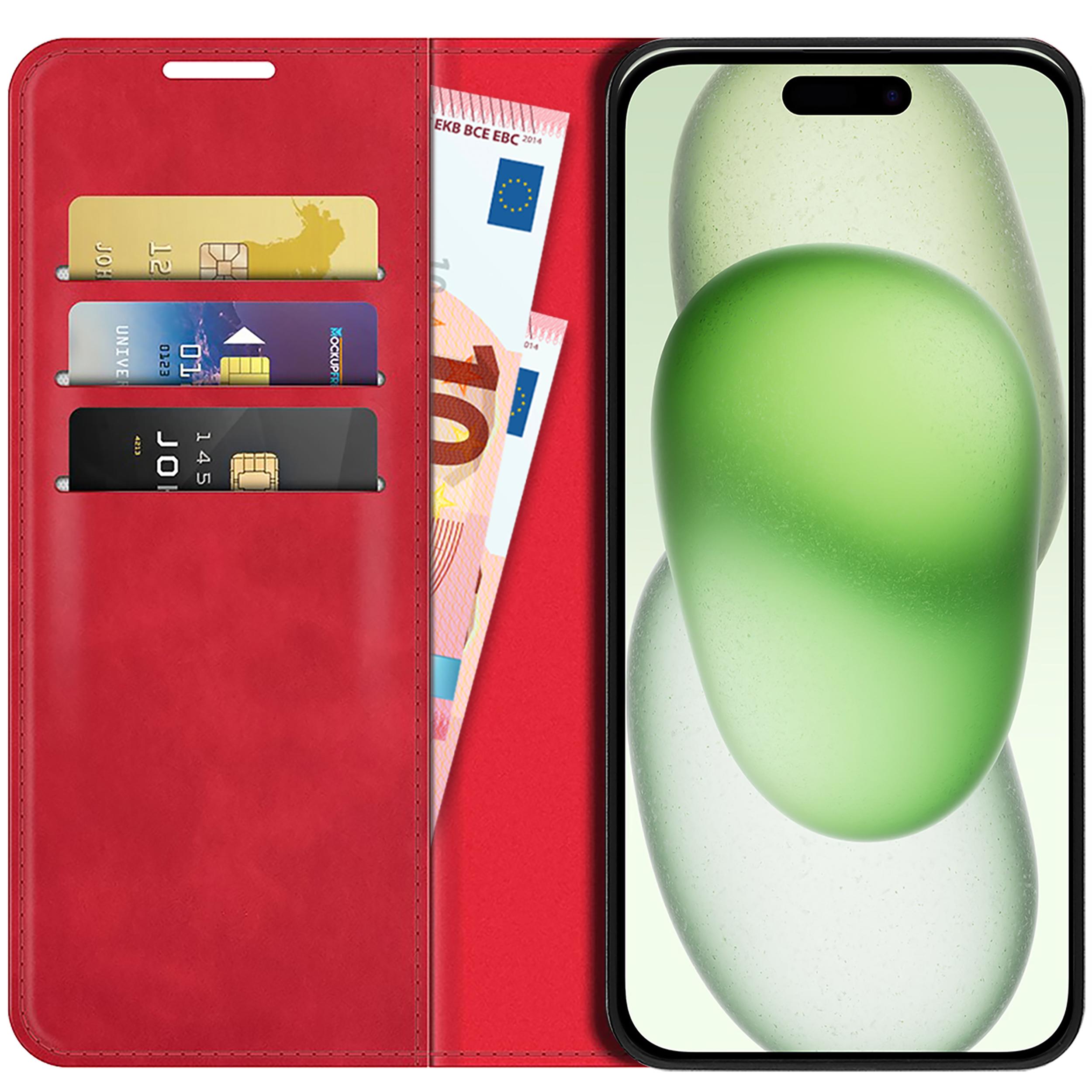 Thumbnail - Cazy Book Case Kompatibel mit iPhone 15 Plus - Hülle klappbar Magnetisch Kunstleder - (Apple iPhone 15 Plus), Smartphone...