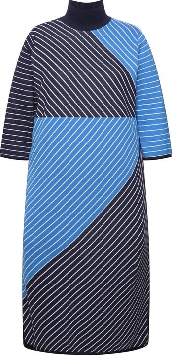 Image du produit Ulla Popken Robe midi en maille de coton bio. Col montant et manches 3/4. (50, 52)
