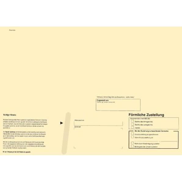 Rnk, Briefumschlag, Verlag Zustellungsumschlag, DIN C4, ohne Fenster (C4, 50 x)
