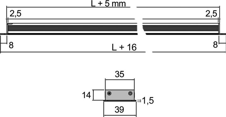 Produktbild L&S LED Einbauprofile Venice ohne Lichtblende