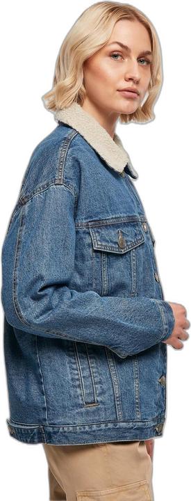 Actual product image Urban Classics Ladies Oversized Sherpa Denim Jacket (M)