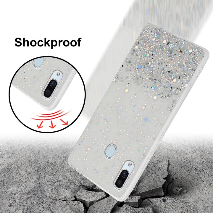 Actual product image Cadorabo TPU cover sparkling glitter (Samsung Galaxy A40)