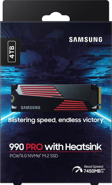 Actual product image Samsung 990 Pro with Heatsink (4000 GB, M.2 2280)