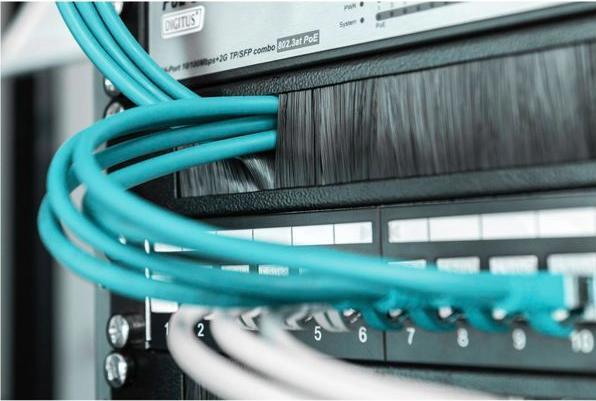 Image du produit Digitus Bande brosse pour câble 1U 44x483x11 mm ouverture de la brosse 27x423 mm couleur noir RAL 9005