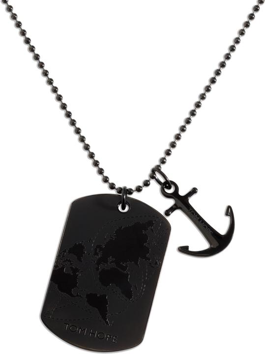 Image du produit Tom Hope Collier World Tag Black (Acier inoxydable)