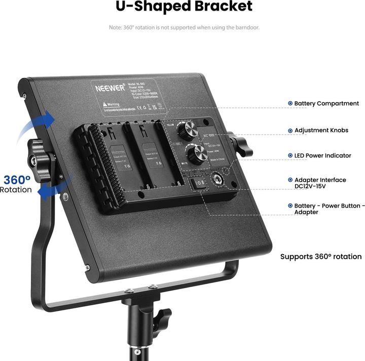Immagine prodotto Neewer Kit 660 LED bicolore (Luce studio)