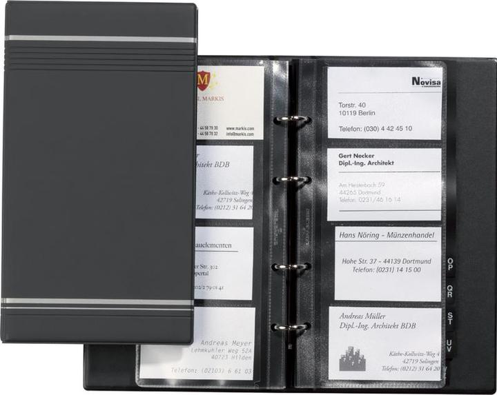 Produktbild Durable Visitenkartenbuch Visifix für 200 Visitenkarten, Anthrazit (57 x 90 mm)