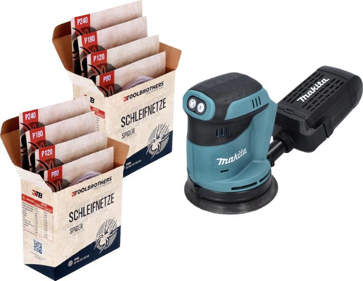 Produktbild Tool Brothers DBO 180 Z Akku Exzenterschleifer 18 V 125 mm + 2x Toolbrothers SPIDER Netzschleifmittel Set - ohne (Exzenterschleifer)