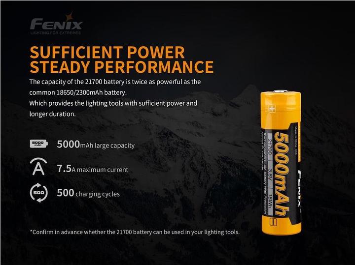 Actual product image Fenix Akku ARB-L21-5000U