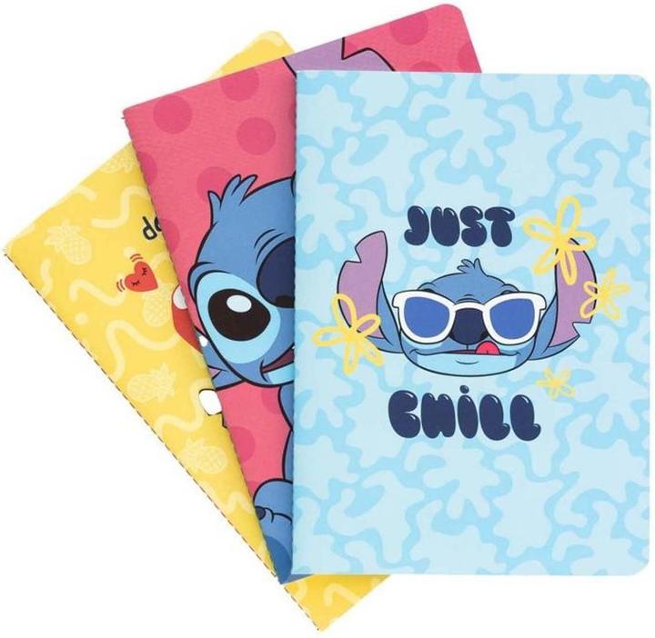 Actual product image NoName STITCH - Pack of 3 notebooks - A5 format (A5, Lined, Plain)