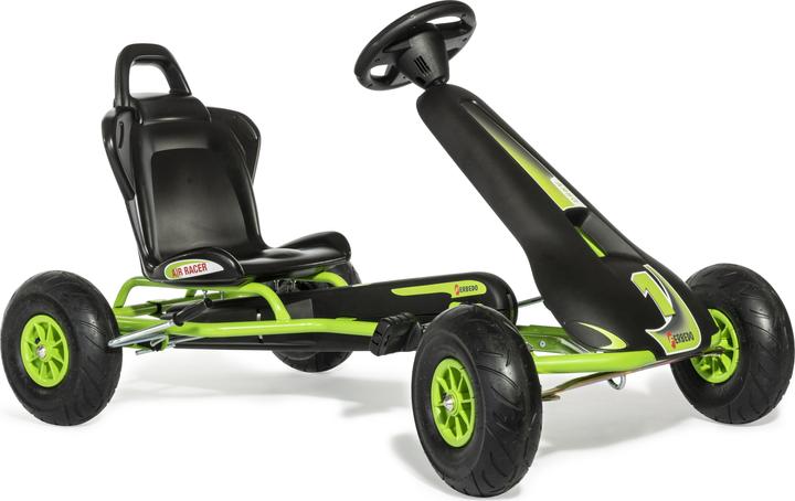 Schneider Ferbedo Go AR 8G (Gokart/Kart in schwarz/grün, mit Soundlenkrad und Luftbereifung, ab ca.