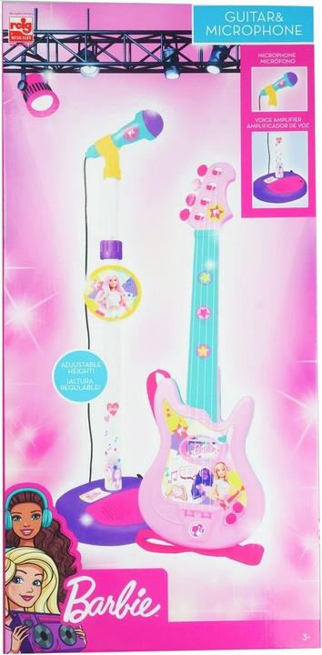 Produktbild Barbie Musik-Spielzeug Mikrofon Kindergitarre (Englisch, Französisch, Portugiesisch, Spanisch)