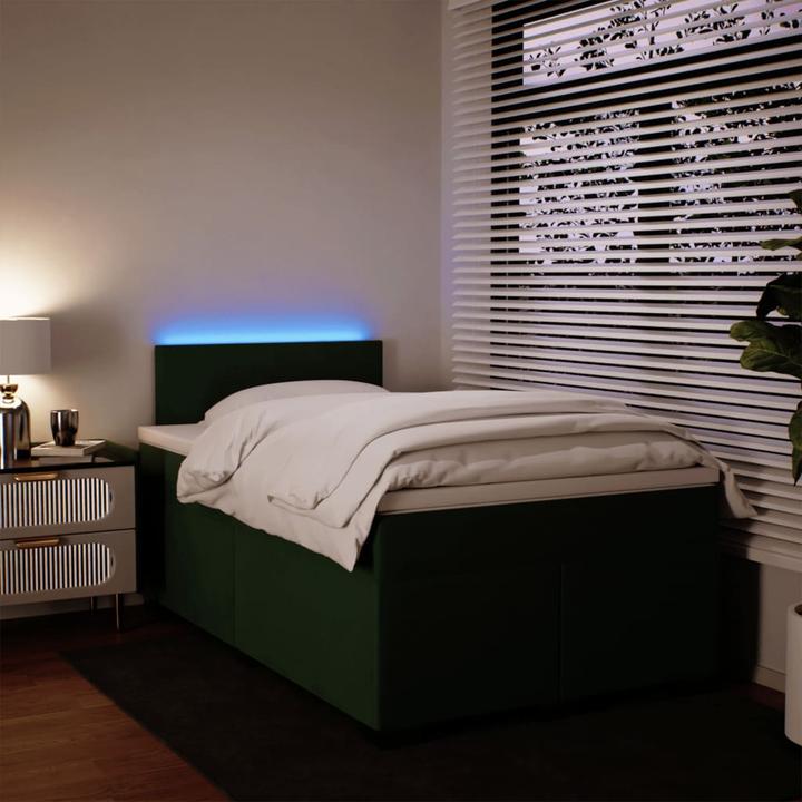 Actual product image vidaXL Bo x spring bed with mattress 120 x 190 cm velvet (120 x 190 cm)