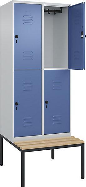 Actual product image C+P Double-decker locker Classic PLUS bench seat (80 cm, 212 cm)