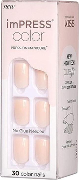 Image du produit KISS Ongles auto-adhésifs imPRESS Color Point Pink 30 pcs (Ongles artificiels, Pink)